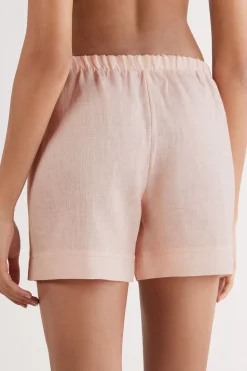 Pantalón Corto en Tela de Lino
