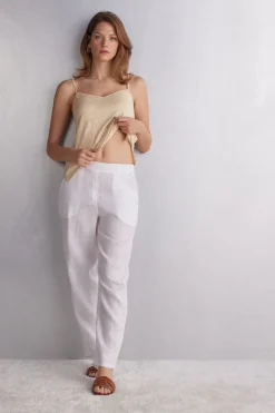 Pantalón de Tela de Lino