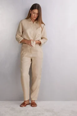 Pantalón de Tela de Lino