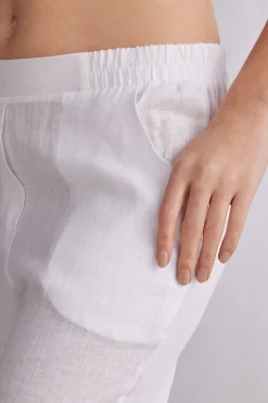 Pantalón de Tela de Lino