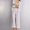 Pantalón Largo con Cordón Ajustable en Tela de Lino