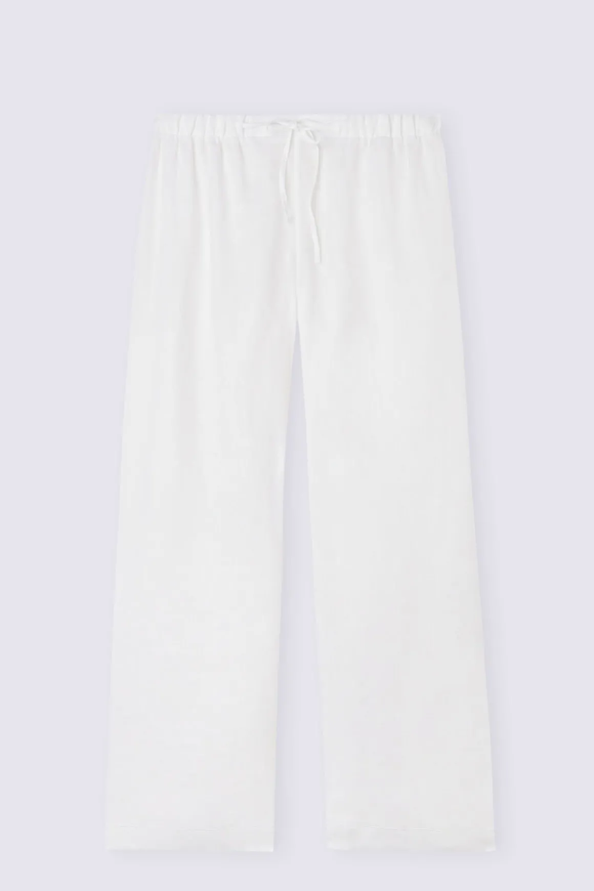 Pantalón Largo con Cordón Ajustable en Tela de Lino
