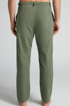Pantalón Largo de Lino y Algodón