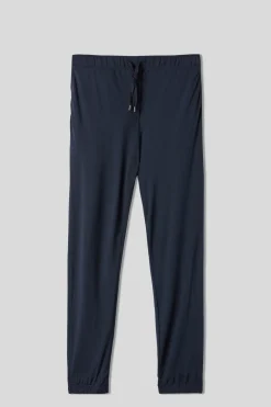 Pantalón Largo de Piqué de Modal y Seda