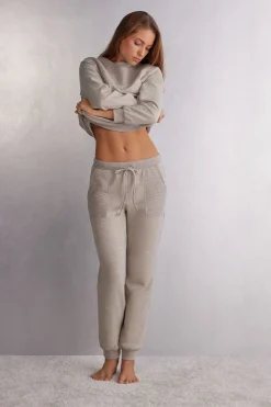 Pantalones Bajo Elástico Soft Chevron