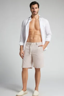 Pantalones Cortos de Lino y Algodón