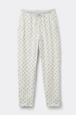 Pantalones Largos de Algodón Superior Dusty Flower