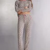 Pantalones Largos de Modal con Bajo Elástico Floral Romance