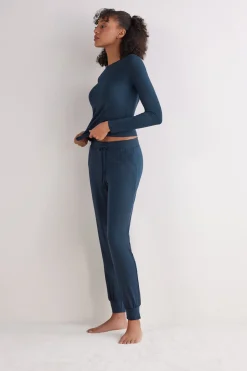 Pantalones Largos de Modal con Bajo Elástico
