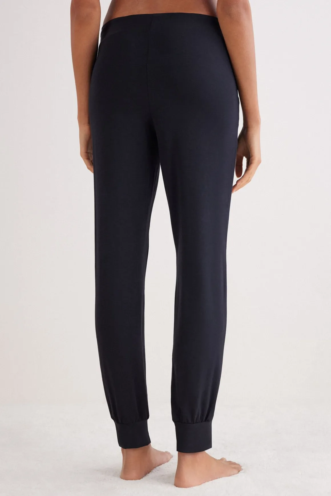 Pantalones Largos de Modal con Bajo Elástico