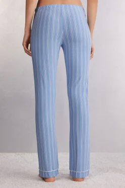 Pantalones Modal Rectos Oxford Stripes