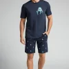Pijama Corto Algodón Estampado Pulpo