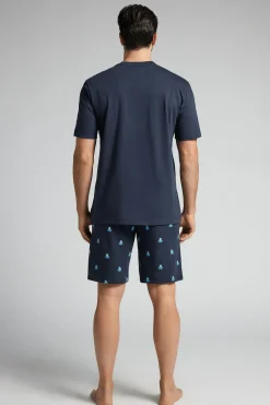 Pijama Corto Algodón Estampado Pulpo