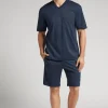 Pijama corto de algodón mercerizado premium