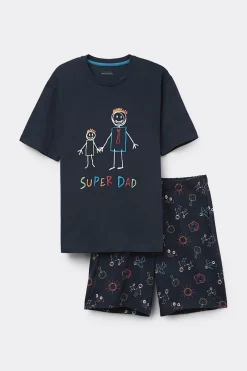 Pijama Corto de Algodón Super Dad