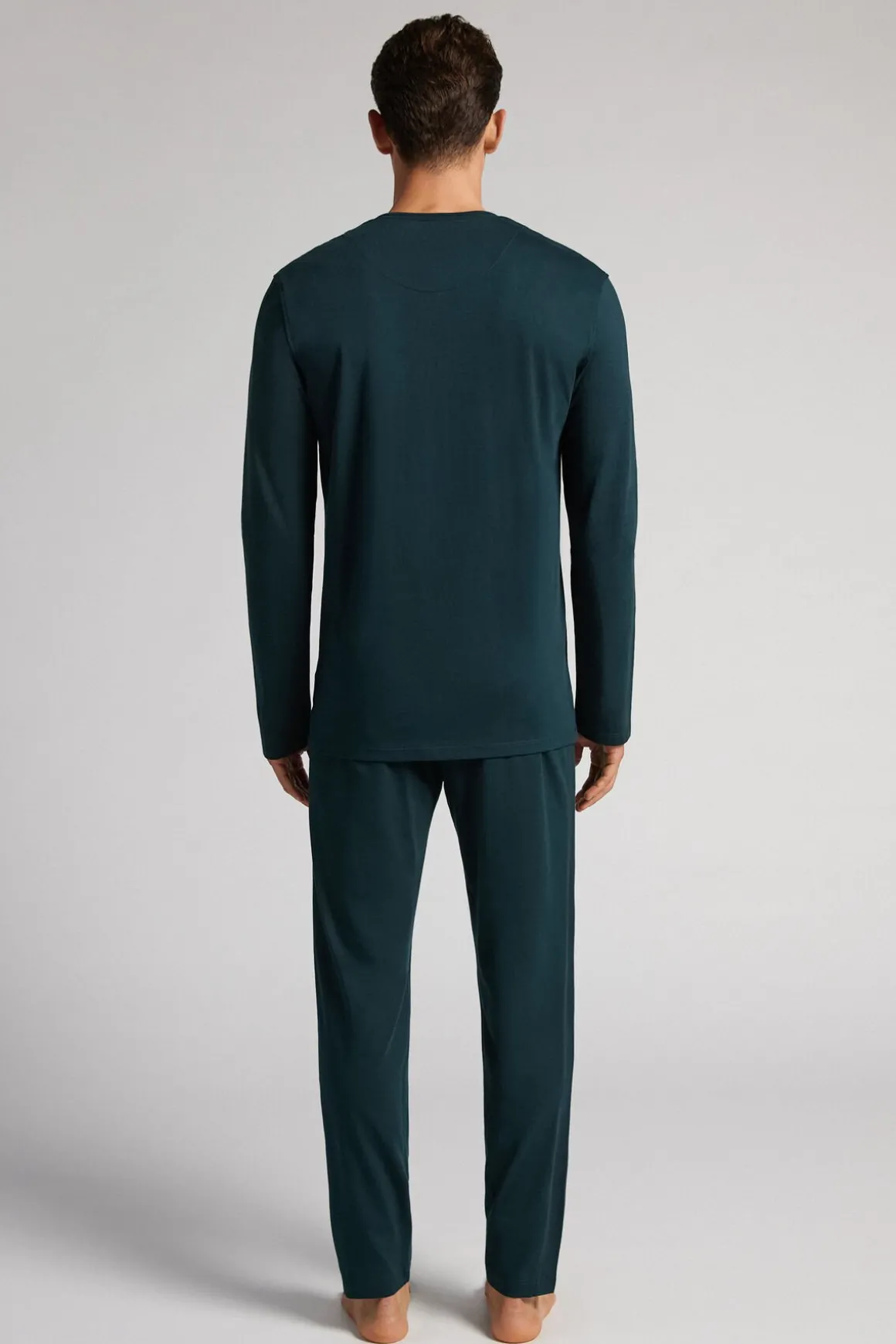 Pijama de Hombre de Algodón Superior Largo