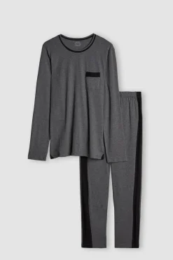 Pijama de Hombre de Algodón Superior Largo
