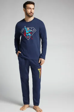 Pijama Largo de Algodón DC Comics Superman