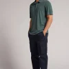 Polo de Manga Corta de Algodón Jaspeado Washed Collection