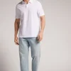 Polo de Manga Corta de Algodón Jaspeado