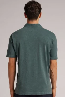 Polo de Manga Corta de Algodón Jaspeado Washed Collection