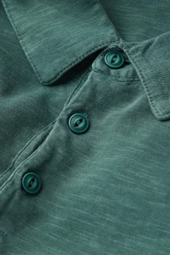 Polo de Manga Corta de Algodón Jaspeado Washed Collection