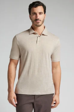 Polo de Manga Corta de Lino