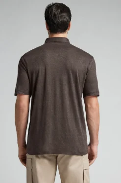 Polo de Manga Corta de Lino