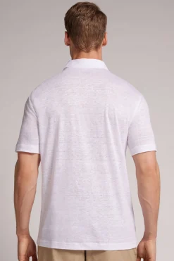 Polo de Manga Corta de Lino