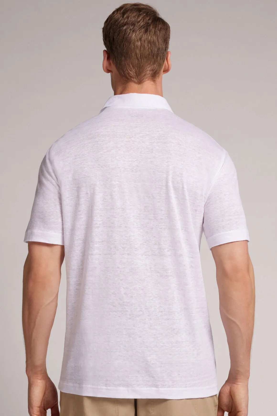 Polo de Manga Corta de Lino