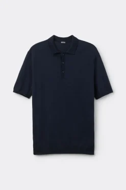 Polo de Manga Corta de Punto de Algodón