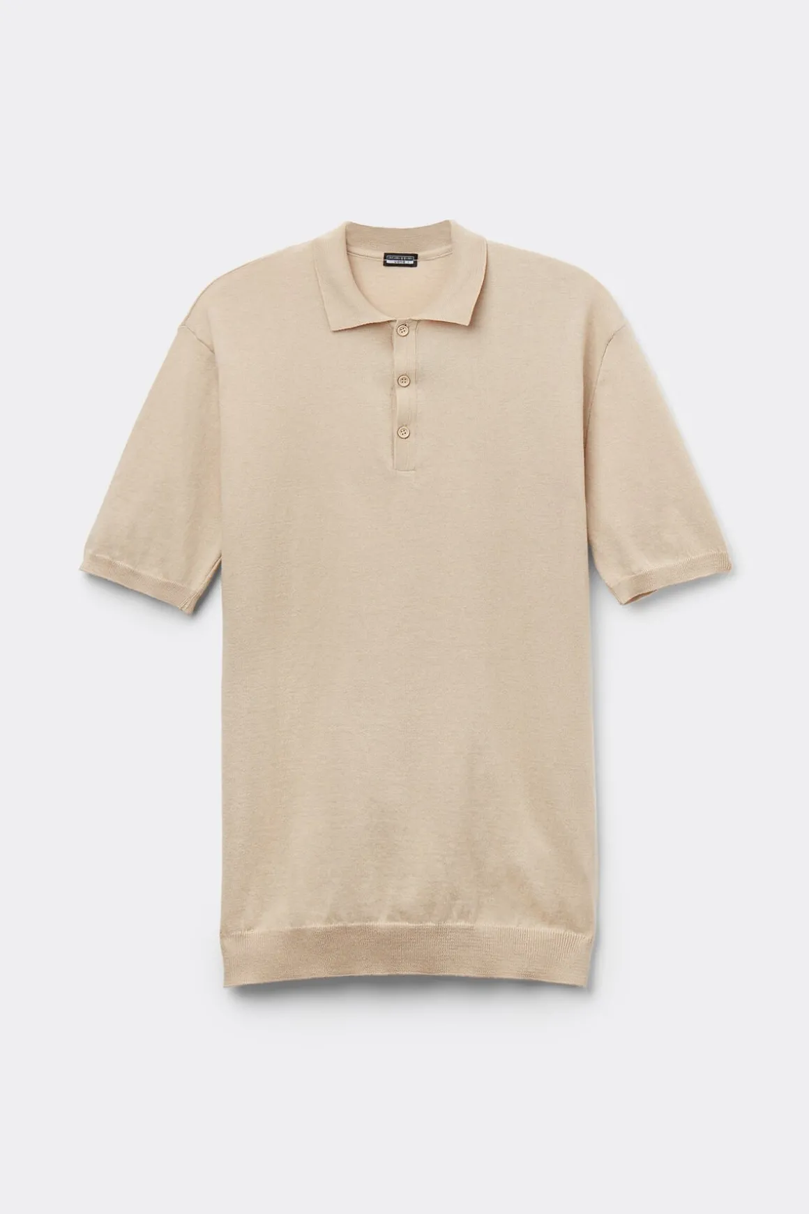 Polo de Manga Corta de Punto de Algodón