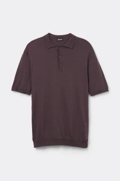 Polo de Manga Corta de Punto de Algodón