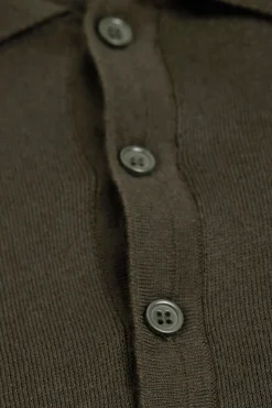 Polo de Manga Corta de Punto de Algodón