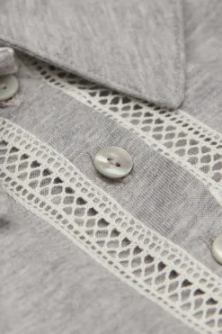 Polo de Manga Larga Algodón Superior Dusty Flower
