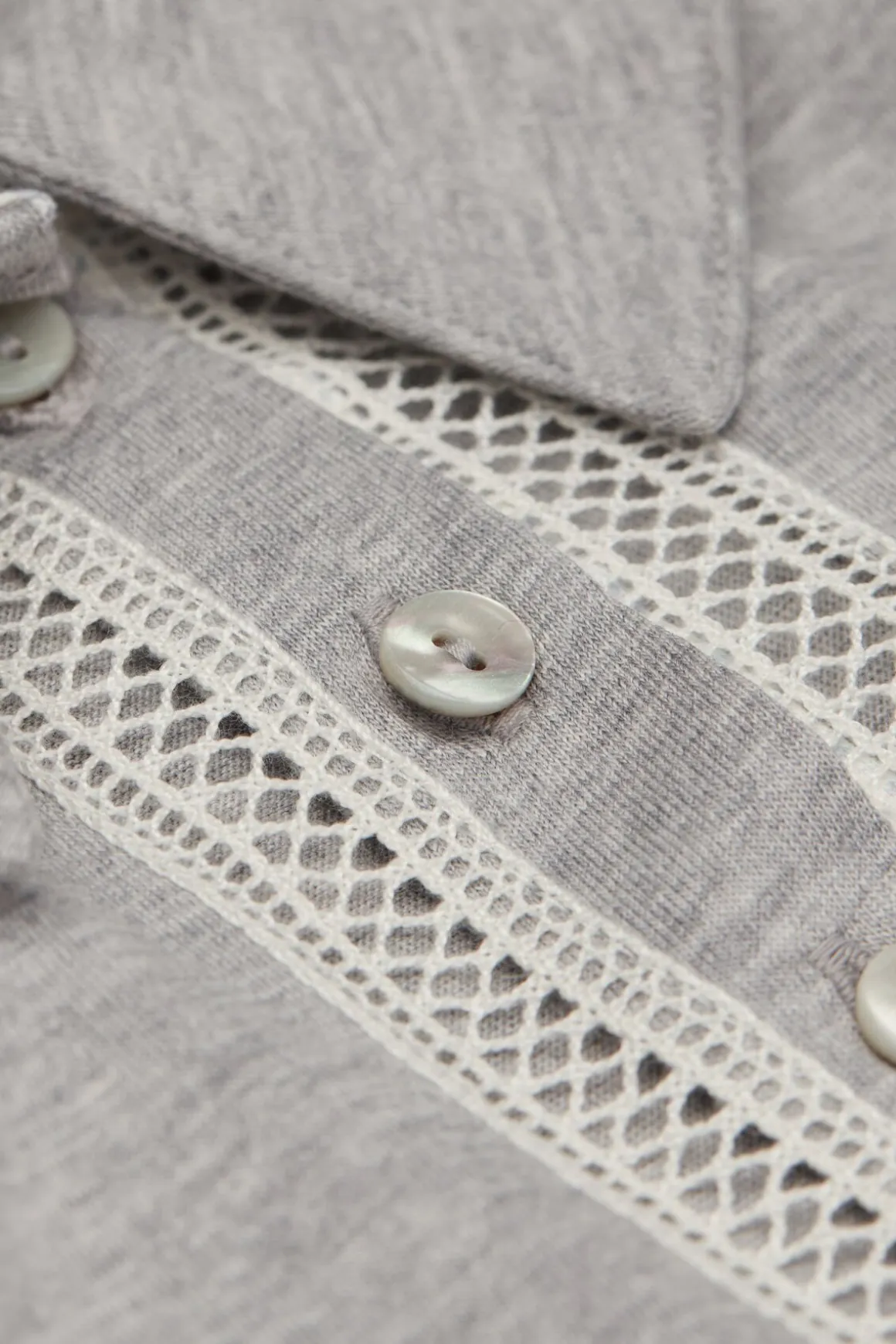 Polo de Manga Larga Algodón Superior Dusty Flower