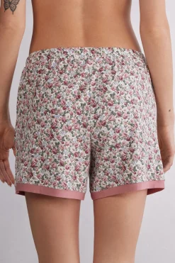 Shorts de Modal Floral Romance