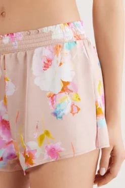 Shorts de Raso de Viscosa Here Comes The Sun