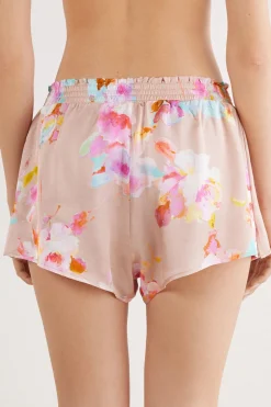 Shorts de Raso de Viscosa Here Comes The Sun