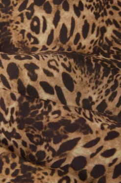Shorts de Raso de Viscosa Estampado Animal Always Glamorous