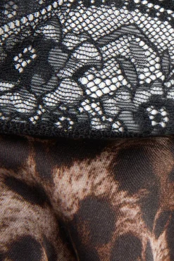 Shorts de Raso de Viscosa Luxurious Leopard
