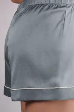 Shorts de Seda con Ribete