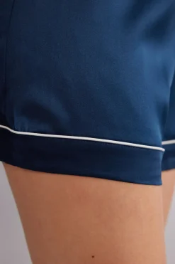 Shorts de Seda con Ribete