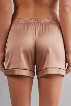 Shorts de Seda con Ribete