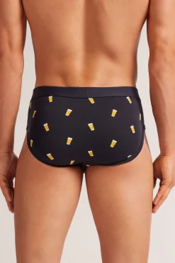Slip Algodón Superior con Estampado Cerveza