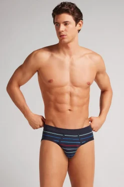Slip Algodón Superior Estampado Rayas Multicolor