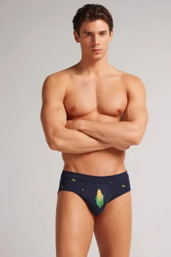 Slip Algodón Superior Estampado Mazorcas