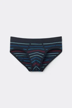 Slip Algodón Superior Estampado Rayas Multicolor