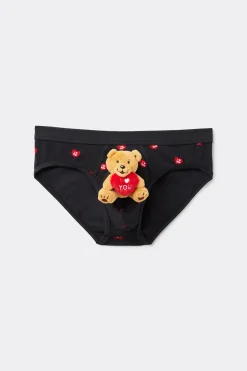 Slip Algodón Superior Peluche I Love You