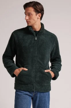 Sudadera Efecto Peluche con Cremallera